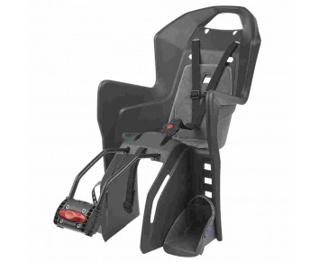 Childs bike seat Black/Red 9-22kgs. Approx 18 months to 3 years old. Polisport Koolah FF Rear Child Seat (Frame Fit) in Dark Grey/Silver
